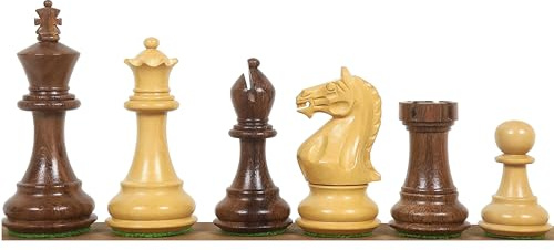 Royal Chess Mall - Gambit Staunton 3.75 Chess Set - Weighted Golden Rosewood
