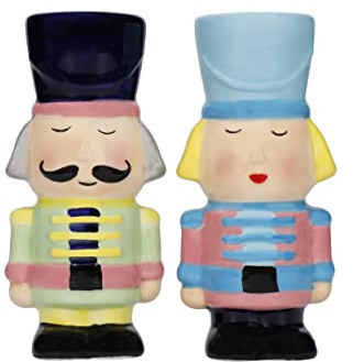 KitchenCraft Ensemble sel et poivre en céramique de la collection Casse-Noisette, 2 pièces, boîte cadeau, mixte
