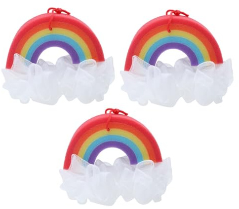 9 Pz Spazzola Per Il Corpo Arcobaleno Soffio Per Il Lavaggio Del Corpo Da Doccia Schiumose Scrubber Per Il Corpo in Silicone Luffa Da Doccia Prodotti Da Bagno Vasca Spugna