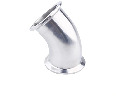 UVERLY 2 (51 mm) OD64 mm, 45-Grad-Rohrbogen, Tri-Clamp-Verbindungs-Ellbogen-Rohrverschraubung, SS304