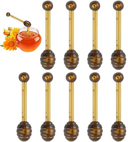 vepoty Lip Balm Applicators Spoons 10pcs Skin Care Cream Spoons Mini Honey Dipper for Honey Jam Jar Cosmetic Make Up