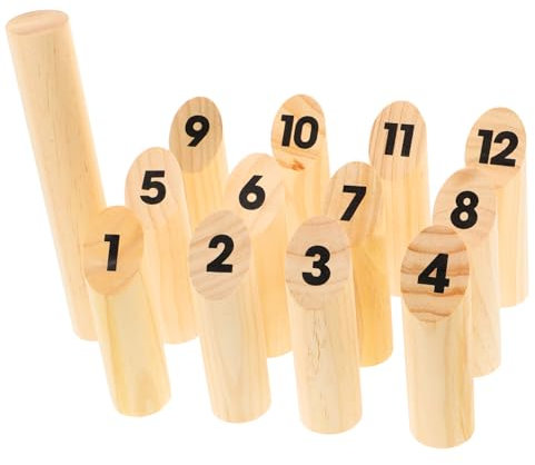 Sosoport Holz Wurfspiel Set Nummeriert Wurfspielzeug Für Partys Altersgruppen Outdoor Spiel Hofspiel Holz Werfen Spiel