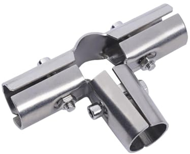 YsXoWiui Connecteurs de Tubes En Acier Inoxydable, Raccords de Tuyaux, Connecteurs de Serrage de Tubes, Joints de Serrage de Tubes pour Serre, 4 voies