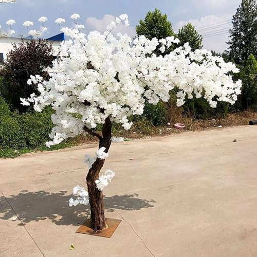 QICBYING Árboles Artificiales De Cerezo En Flor, Grandes Árboles De Flor De Cerezo Artificiales, Árbol De Flores De Durazno De Simulación, Plantas De Jardín, Flores Falsas De Simulación(1.5 * 1m)