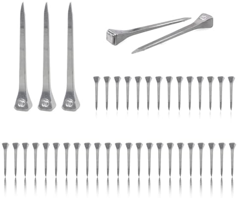 HJIAMA 40 Stück Hufeisennägel, 54 mm Horseshoe Nails, Kohlenstoffstahl Hufeisen Nägel, Nicht Leicht Rosten, Sportausrüstung Hufnägel für Pferde, Verwendet Befestigen Hufeisen | Horseshoe Nails, Nicht Leicht Rosten, Sportausrüstung Hufnägel für Pferde, Verwendet Befestigen Hufeisen