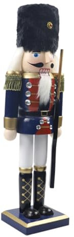 OFFSCH Decorazione Schiaccianoci in Legno Ornamento Natalizio Statua Burattino Decorazione Di Tavolo Di Natale