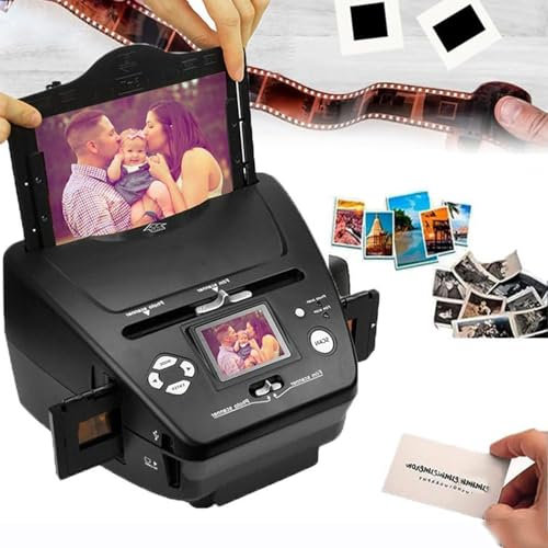 Scanner for pellicole digitali, scanner for negativi for diapositive, schermo LCD da 2,4 e sensore da 8,1 megapixel, memoria incorporata da 128 Mb, for foto 3 * 5/4 * 6/5 * 7, diapositive e negativi