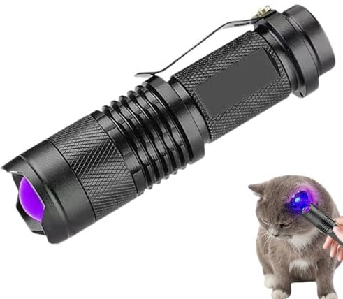 YRTUOP UV Torch, Portable UV Light Detector, High Precision Detection, Telescopic Focusing, Waterproof, Blacklights for Pet Urine, Stain and More