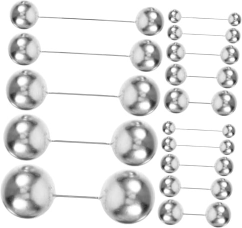 108pcs Silver Ball Cake Picks Foam Wire for Cake Decoration