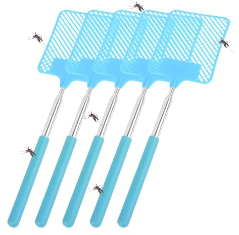 Matamoscas - Juego de matamoscas | Matamoscas extensible resistente, raqueta de mano portátil para uso en viajes en casa, herramienta de alcance de 30 pulgadas, portátil para comedor y sala de estar