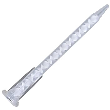 SoKalChw Epoxy mixing nozzle, 40 Pcs 50ml / 4.05in Static mixing nozzle for repair jobs, Fits epoxy glue gun and epoxy syringes that use the bayonet lock(1:1/1:2 Ratio)17 Element