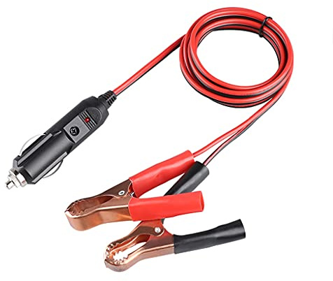 ZEKANXX Krokodilklemme auf Zigarettenanzünder-Verlängerungskabel, Autobatterie auf Auto-Netzadapter, Steckerbuchse für 15 A F