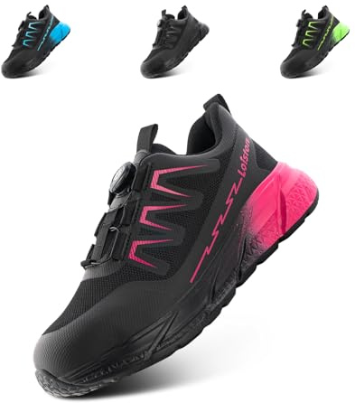 Loiston Arbeitsschuhe Damen Sicherheitsschuhe Damen Stahlkappenschuhe Stahlkappe Leicht rutschfeste Abriebfest Küche Rosa NT4 EU39