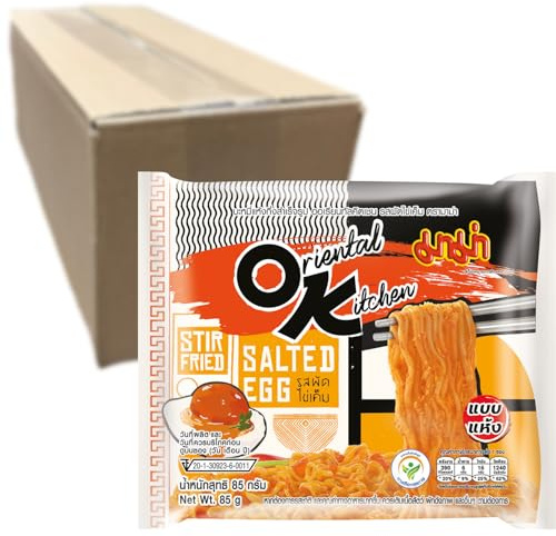 MAMA Nouilles Instantanées œuf Salé - 10x85g | Marque n°1 de Thaïlande, prêtes en quelques minutes, idéales pour en-cas rapide ou repas complet