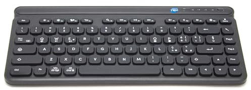 SIMPLETEK - Mini teclado inalámbrico de 82 teclas Layout ITA Dual Mode: conexión Bluetooth e inalámbrica 2.4 GHz para PC, Mac y portátiles