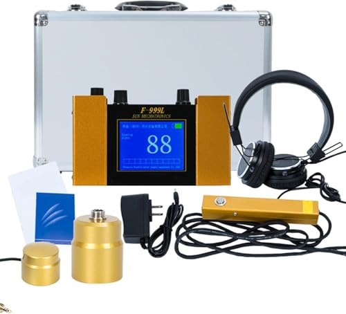 Sensor Geofónico De Fugas De Agua Ultrasónico con Frecuencia Ajustable 4 Velocidades, Pantalla LCD, Auriculares & Estuche De Transporte para Detección Profesional De Fugas De Fontanería Uso