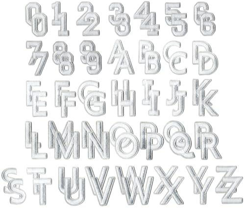 72 Stueck Buchstaben Zum Aufbuegeln Und Zahlen Zum Aufbuegeln Weiss Buegelbuchstaben Fuer Textilien Gross Aufnaeher Buchstaben Buegel Patches Buchstaben Schriftzug Zum Aufbuegeln Aufbuegler Set