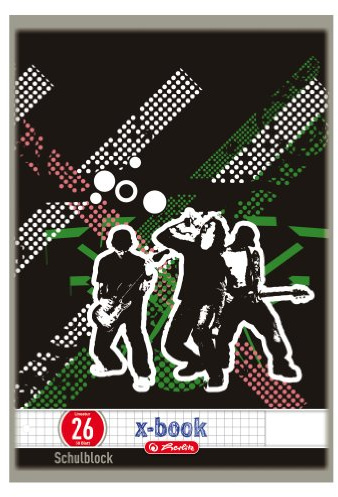 Herlitz 10354991 Schulblock x.book, DIN A4, Lineatur 26 / kariert