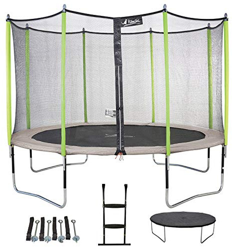 Kangui - Gartentrampolin Jumpi mit Sicherheitsnetz und Zubehör. Farben Zen Ø430cm