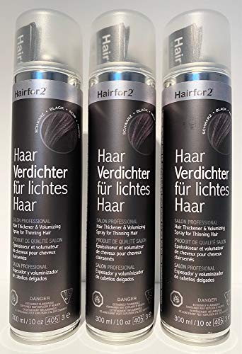 Vorratsangebot! 3 x Hairfor2 Haarverdichtungsspray 300ml (Mittelbraun)