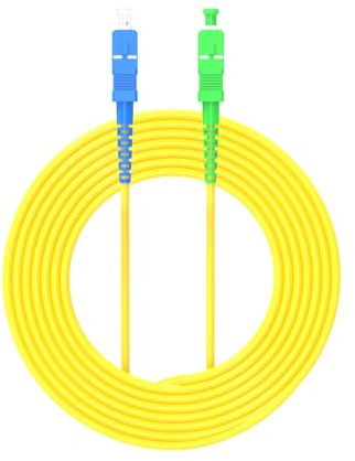 Jeirdus - Cavo ottico a fibra ottica da 15 metri da SC/PC a SC/APC per cavo patch ottico semplice a modalità singola 9/125 SC-SC