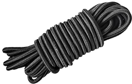 sharprepublic 10m Sandow pour Bâche Haute Résistance Sandow Tendeur Bungee Latex Cordes Elastiques Cordon pour Barres de Toit, Remorques,Bâches - Noir, 10m / 32.8ft