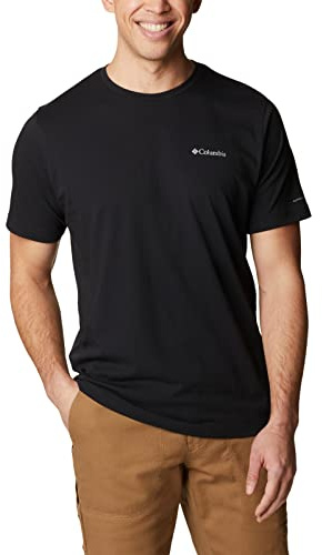 Columbia Mens Thistletown Hills Short Sleeve T-Shirt, Black, Medium