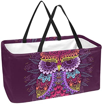 Einkaufskorb Farbe Bar Einkaufstaschen Wasserdicht Lebensmittelgeschäft Tragetasche Faltbare Heavy Duty Tragetaschen 56x29x32 cm