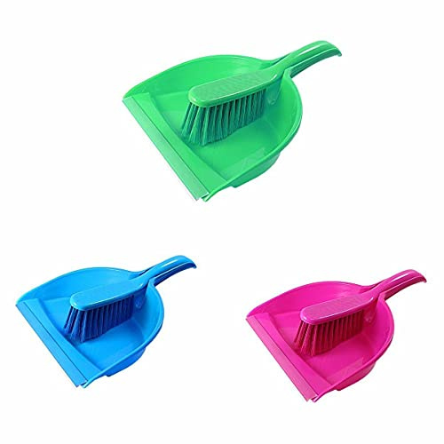 PEBBLE HUG 1x Dustpan Set with Brush Cleaning for Computer Keyboard Desktop Car Home, Kitchen, and Office, Easy to Use, Desktop, Sofa, Duster for Multipurpose Cleaning Use