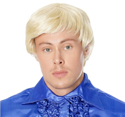 Bristol Novelty Man's Side Parting Blonde Wig (Pack of 1) - Comfortable & Fashionable Design, Perfect for Costumes Parties, Performances, Festivals, Music, & Daily Wear Halloween