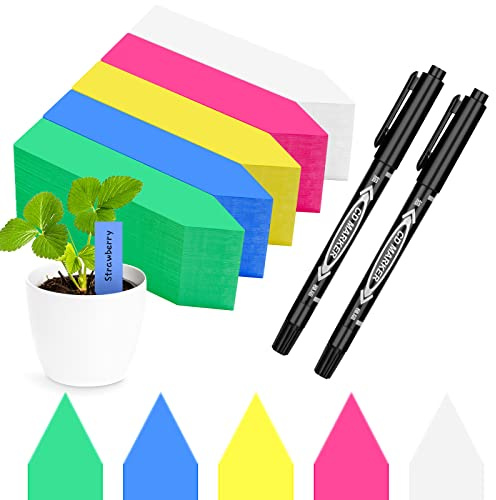 Flintronic 525Stk Plastik Pflanzschilder, Beschriften Stecketiketten Set, Label, Pflanzen Beschriftung + Marker Pen, Wetterfeste Pflanzenetiketten zur Kennzeichnung des Keimlingswachstums (10 * 2cm)