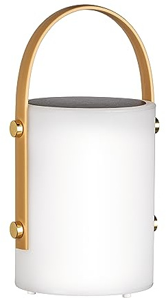 FHL easy! | Tischleuchte, Solar-Außenleuchte, Bari | Weiß | Mit Fernbedienung | Helligkeit 3-Stufen-Dimmbar | RGB 7 Stufen | 1x LED 0,6 + 0,5 Watt RGB - 3000 Kelvin - 40 Lumen | 850273