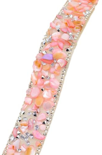 Whakano Glitter Harz Strass Bänder Selbstklebend 90cm x 2cm,Bling Strassband Aufkleberband,Dekoration Klebeband zum Basteln,Hochzeit,Party Dekor,DIY Kunsthandwerk,Geschenkdekor,Rosa