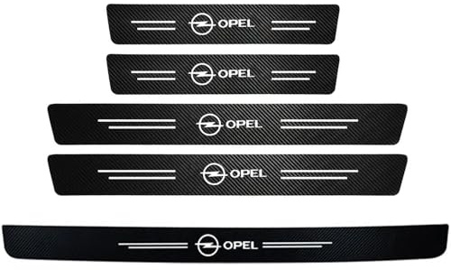 Lackschutz Set 5 Stück für Opel Meriva B (ab BJ 2010),Auto Einstiegsleisten Schutz Ladekantenschutz Türschweller Schutzleiste Lackschutzfolie Folierset,Black
