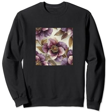 Motif aquarelle de fleurs hellébore Sweatshirt