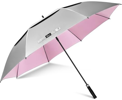 NINEMAX UV Schutz Golf Regenschirm Groß,Automatische öFfnen Golfschirm XL