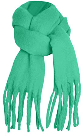 Schals Damen Blau Kostenlos klobig, übergroß, Winter, warmer Schal, große Schals, Wickelschal compatible with Motorrad Schal Winter Schal Blau Damen compatible with Motorrad Schal (Green, One Size)