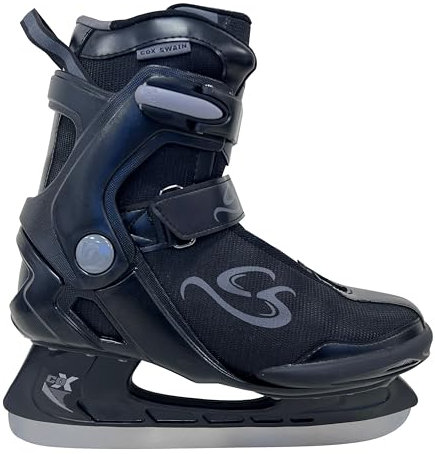 Cox Swain Schlittschuhe Frost, Softboots für Kinder und Erwachsene, Anfänger/Fortgeschrittene, Bequeme Passform, Edelstahlkufe vorgeschliffen Gr. 46