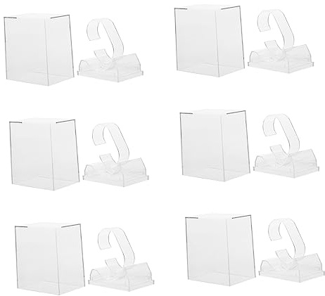 Veemoon 6piezas Cajas Transparentes Para Embalaje y Almacenamiento De Relojes Estuche Resistente Para Exhibición Personal y Decoración Aptas Para Reloj De Hombre y Mujer