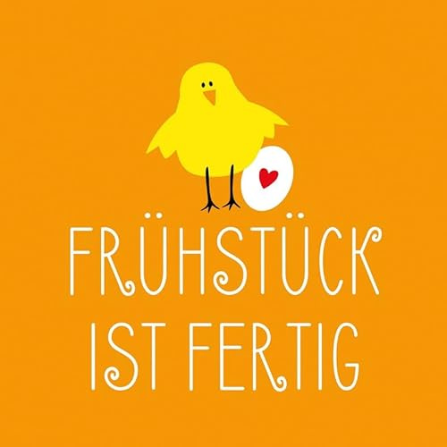 20 Servietten Essen Ei für das Frühstück als Tischdeko. Papierservietten mit Motiv. Auch für Decoupage und Serviettentechnik 33x33cm