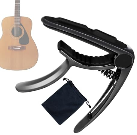 Capodastre pour guitare, changement de tonalité général, accessoires de guitare, convient pour guitare acoustique, ukulélé, banjo, mandoline, basse (noir)
