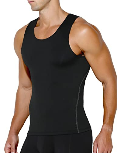 Casey Kevin Camiseta Reductora para Hombre Interior de compresión sin Mangas Body Shaper Camisetas de Tirantes