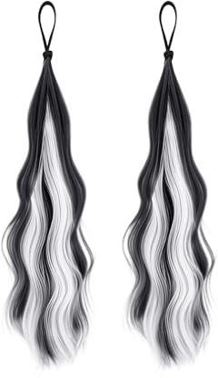 Joytey Hair Extensions Colors Ponytail Extensions Wave Braided 22 IN Synthetic Hairpieces Thick Party Highlights Hair Rainbow Hair Accessories for Girls Women