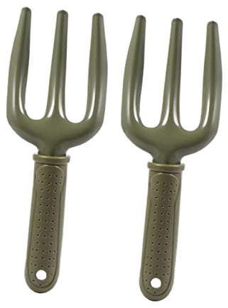 Hemobllo 2pièces Fourches De Jardinage à Trois Dents avec Poignée Ergonomique pour Outils De Jardin Et Désherbage