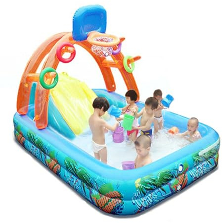 Piscine Gonflable pour - Piscine Gonflable pour - Panier de Basket-Ball pour Fille - Piscine pour - Fête Aquatique dans Le Jardin