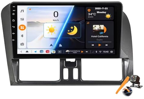 Y300S,YLOXFW Android 15.0 Car Stereo Replacement for Vol-vo xc60 2008-2013 Radio GPS Sat Navigation 9'' Touchscreen DVD Multimedia Video Player FM BT Receiver with Android Auto Carplay