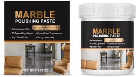Marble Polishing Paste Kit,Stone Polishing Wax,Granite,Quartz,Marble Cleaner & Polish,Stone Stain & Scratch Remover,Safe Formula for Countertops, Floors,Walls,Mar-ble Restoration & Polishing Compound