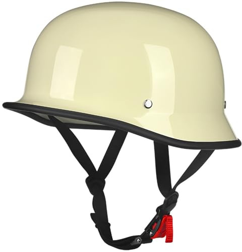 Vintage Caschi Cromwell Casco A Scodella ECEDOT Omologato Mezzo Casco Da Moto Retrò Per Adulti Uomini Donne Casco Jet E Demi-Jet Mezzo Casco Biker Cruiser Scooter Touring B,L:59-60CM