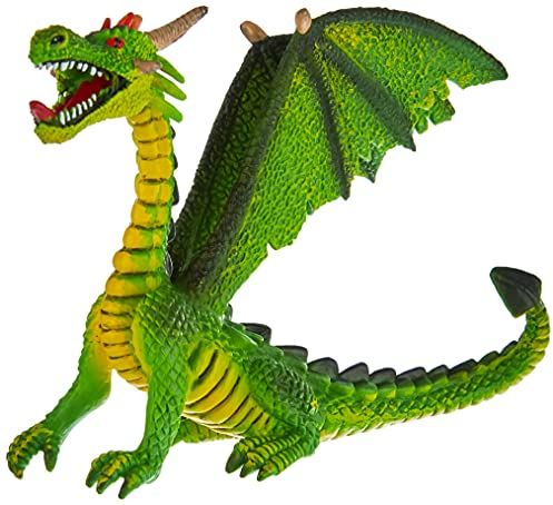 Bullyland 75593 - Spielfigur Grüner Drache, ca. 8,7 cm, detailgetreu, PVC-frei, ideal als kleines Geschenk für Kinder ab 3 Jahren, grün