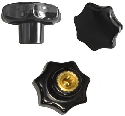 5 Stück Sterngriffmutter - M4 Ø 20 mm - DIN6336 K - Messinggewinde